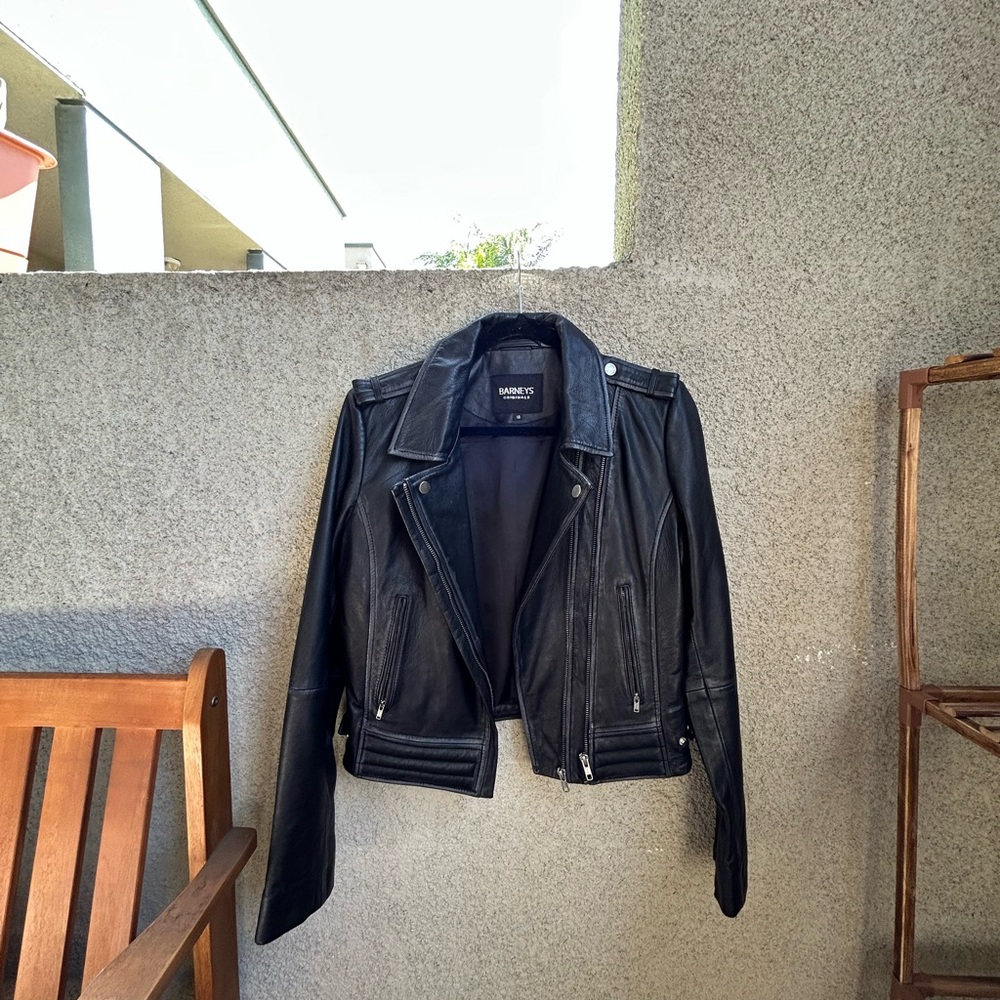 Black Leather Biker Jacket